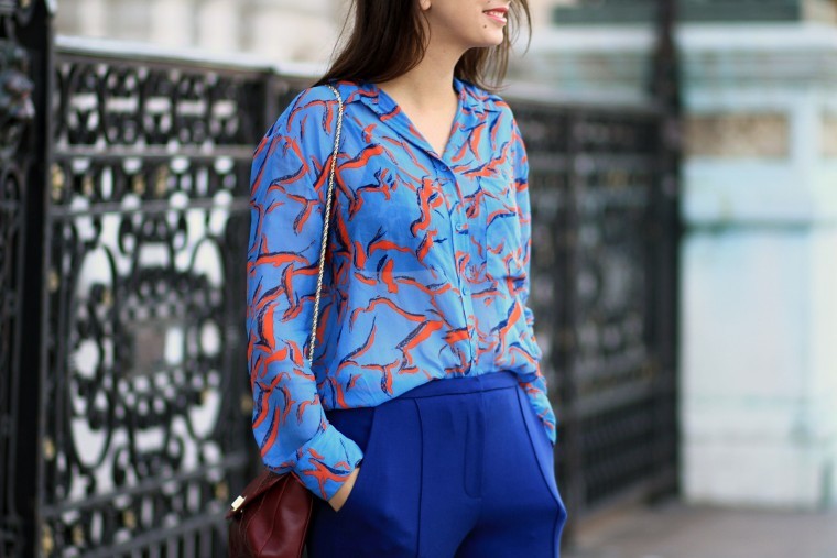 Blue outfit american vintage outfit the brunette