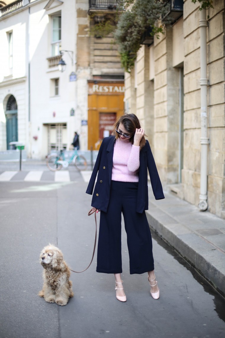 Look alexa chung marks and spencer bleu - The brunette french fashion blog