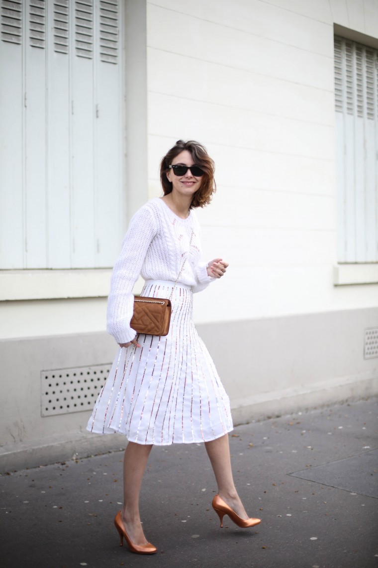 look blanc sezane majexclusive jupe - the brunette blog mode paris 5