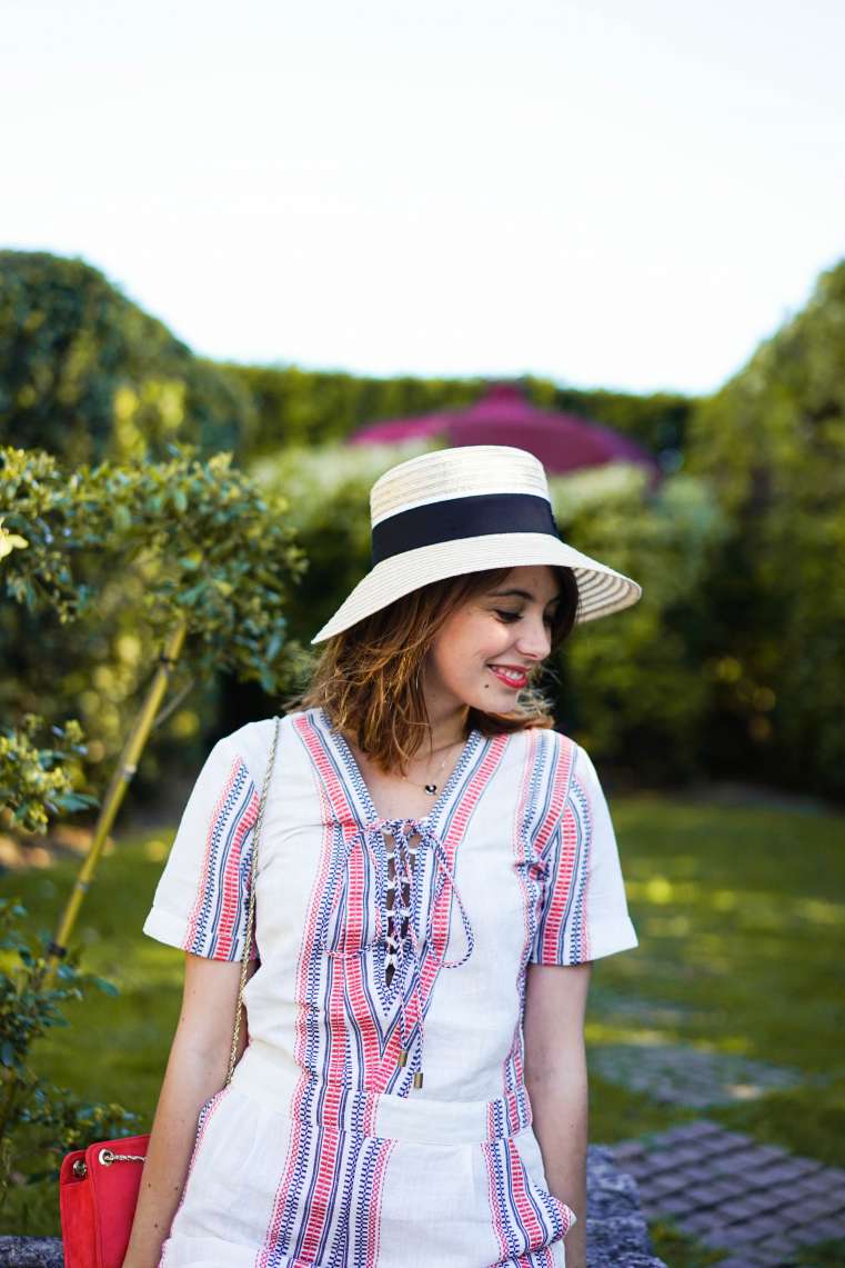 look combishort tularosa chapeau paille maison michel the brunette french fashion blog 5