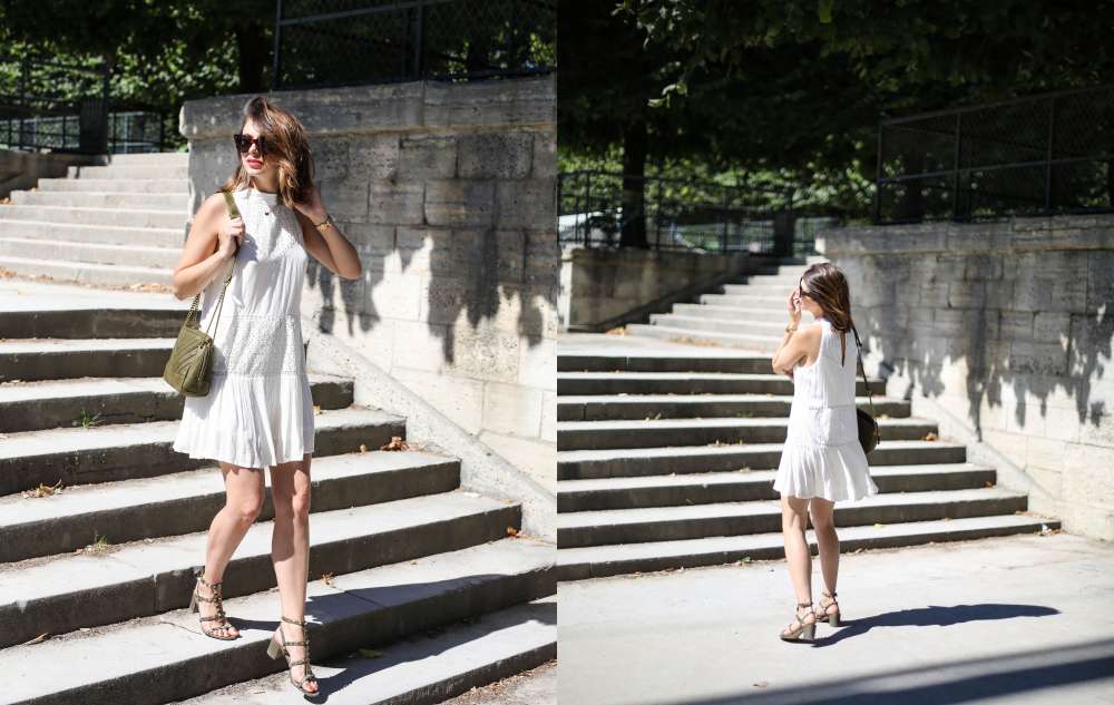 look revolve clothing robe blanche dentelle tularosa sandales valentino rockstud the brunette blog mode francais 10