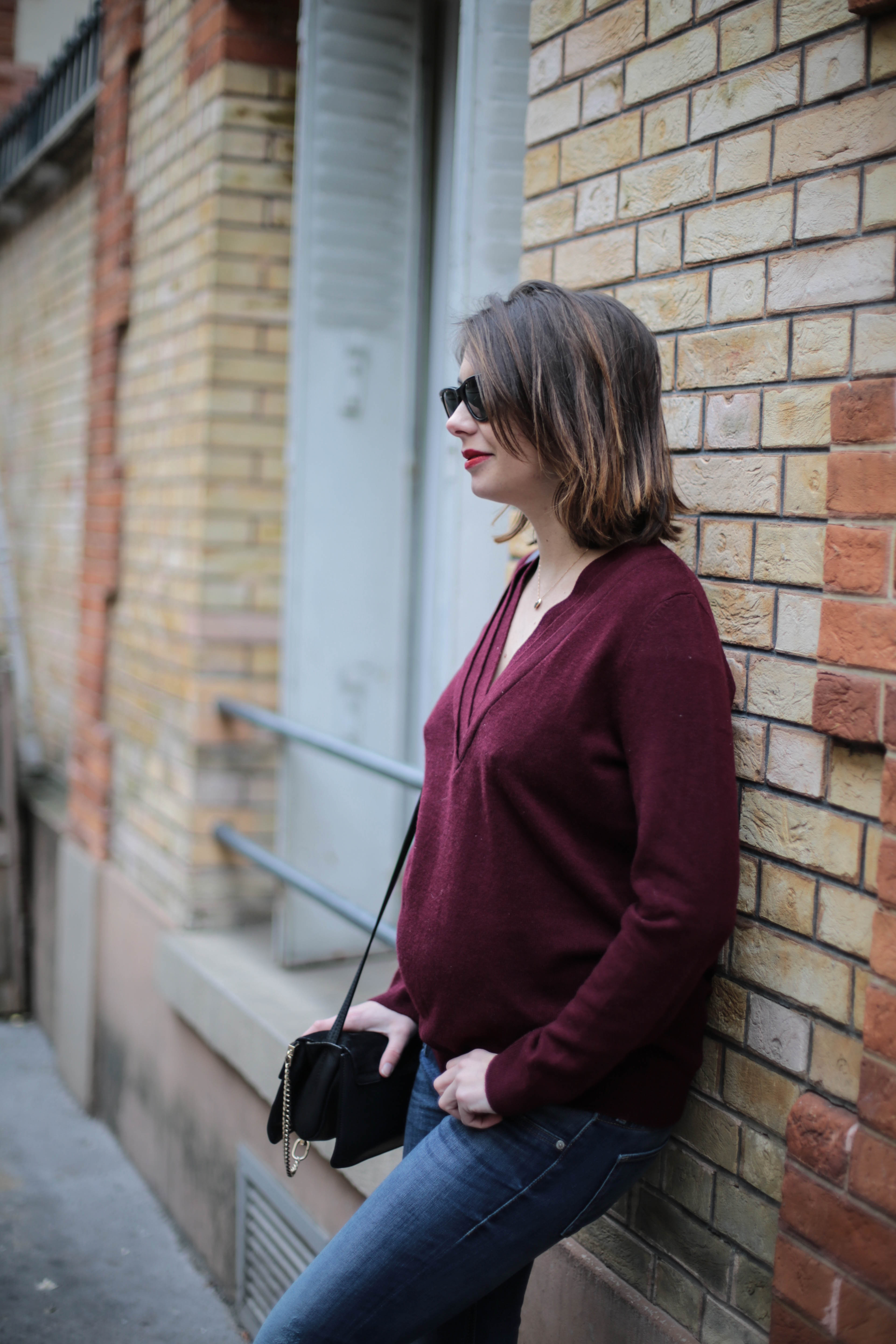 look grossesse bordeaux casual sezane thebrunette blog mode paris-10