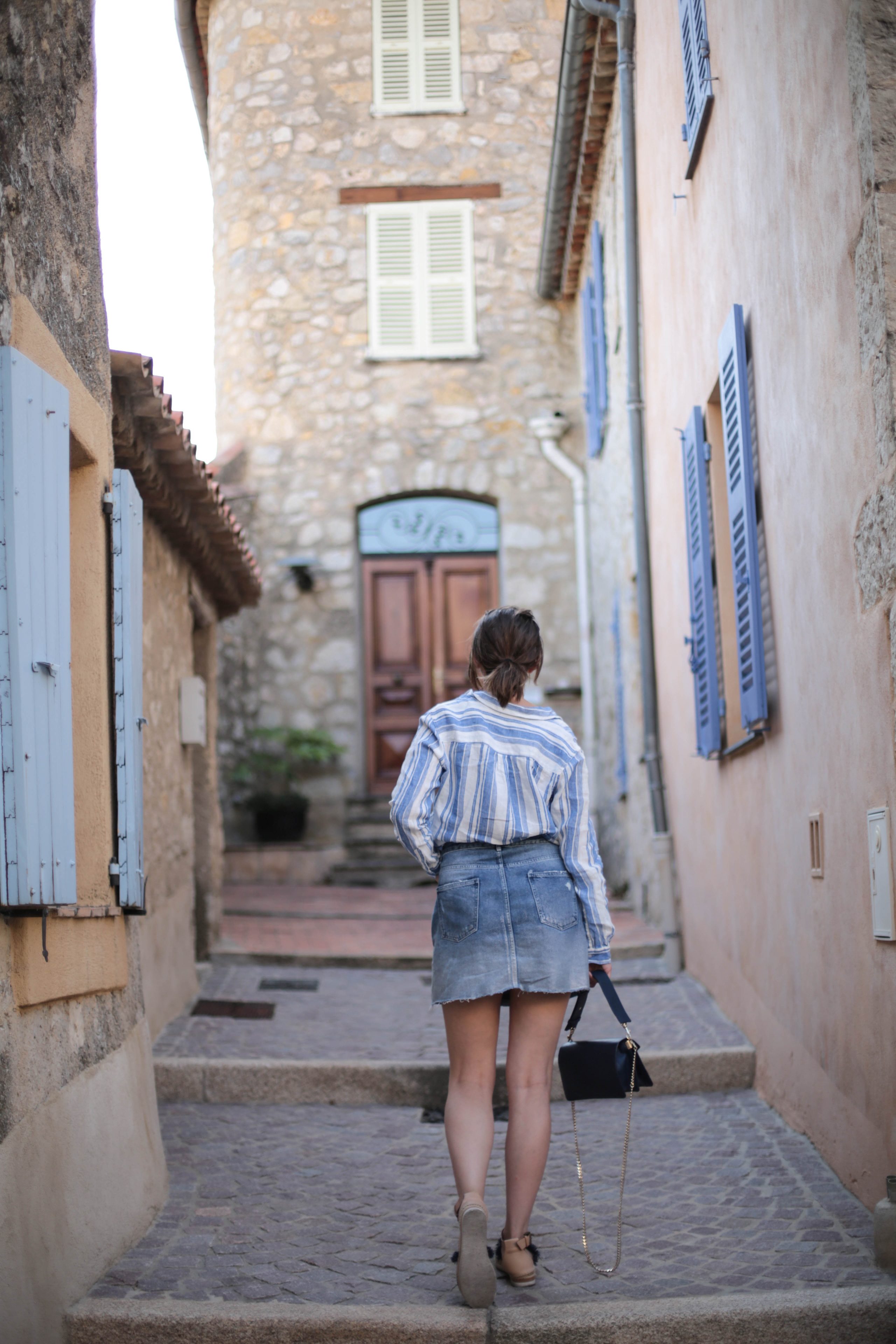 the brunette blog mode francais look estival provence jupe jean-6