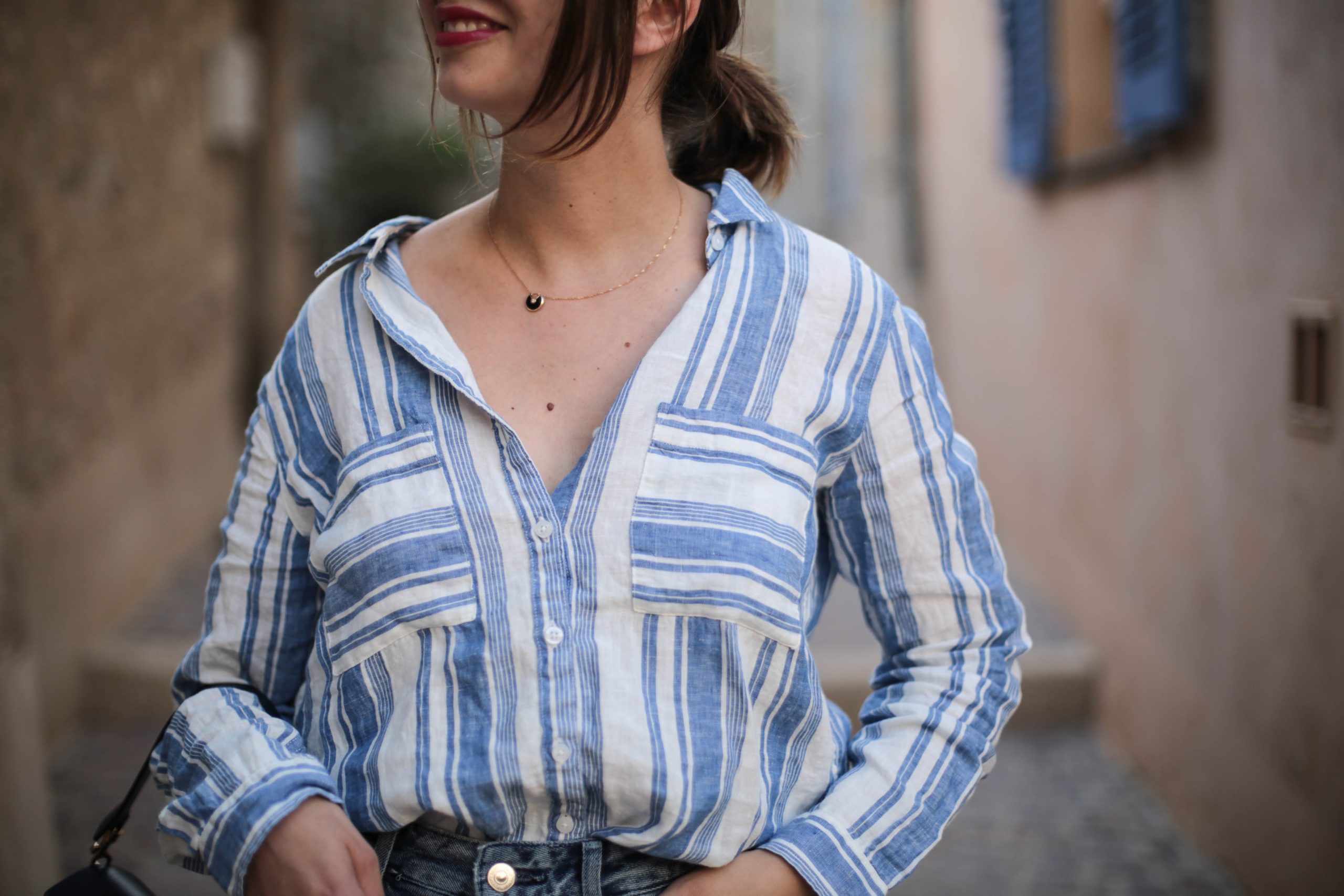 the brunette blog mode francais look estival provence jupe jean-8